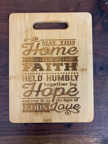 May This Home Bamboo Cutting Board 11 1/2" x 8 3/4"
