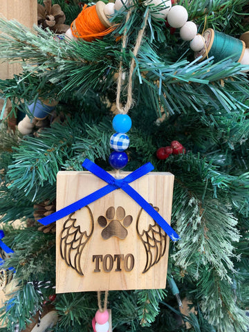 Personalized Wooden Pet Memory Ornament
