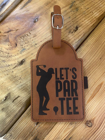 Let's Par Tee Golf Bag Tag with Tees