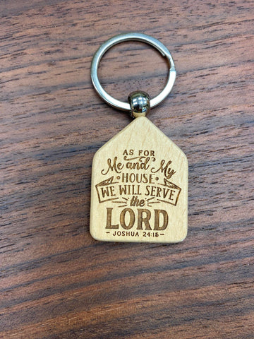Keychain My House Serves the Lord