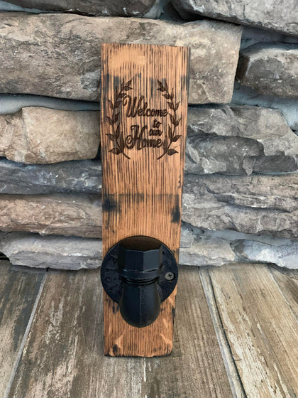 Welcome to Our Home Hook Barrel Stave