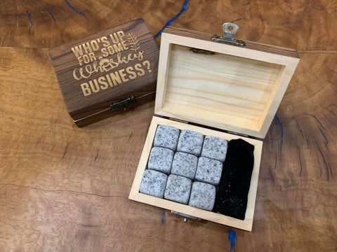 Whisky Stone Set - Who's Up for some Whisky Business